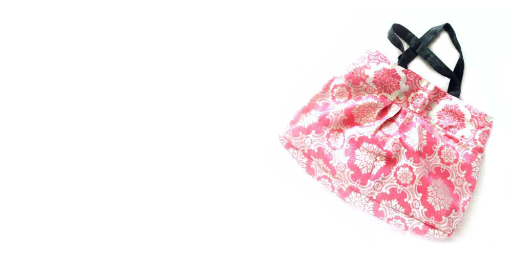 pinky flowers bag